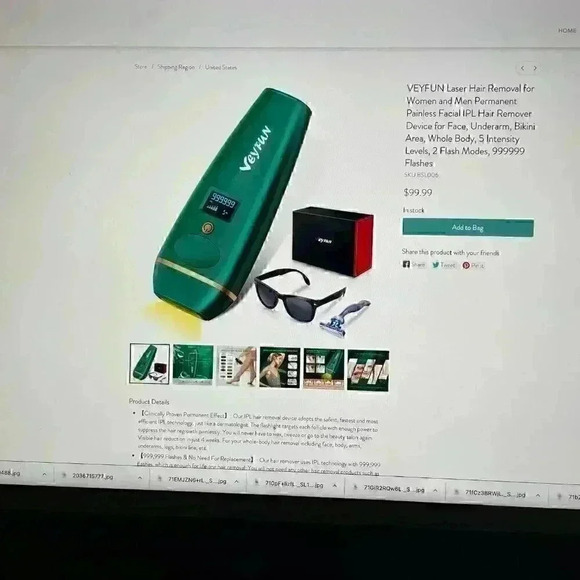 IPL Hair Removal, VEYFUN Hair Removal for Women with 5 Intensity Levels Save $50 - Picture 2 of 13